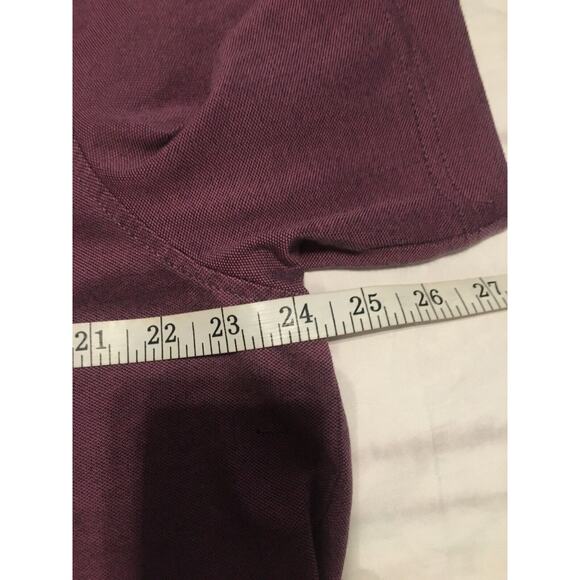 Perry Ellis Golf Polo Shirt Short Sleeve Purple Black Patterned Mens LG Tall (t) - Picture 3 of 5